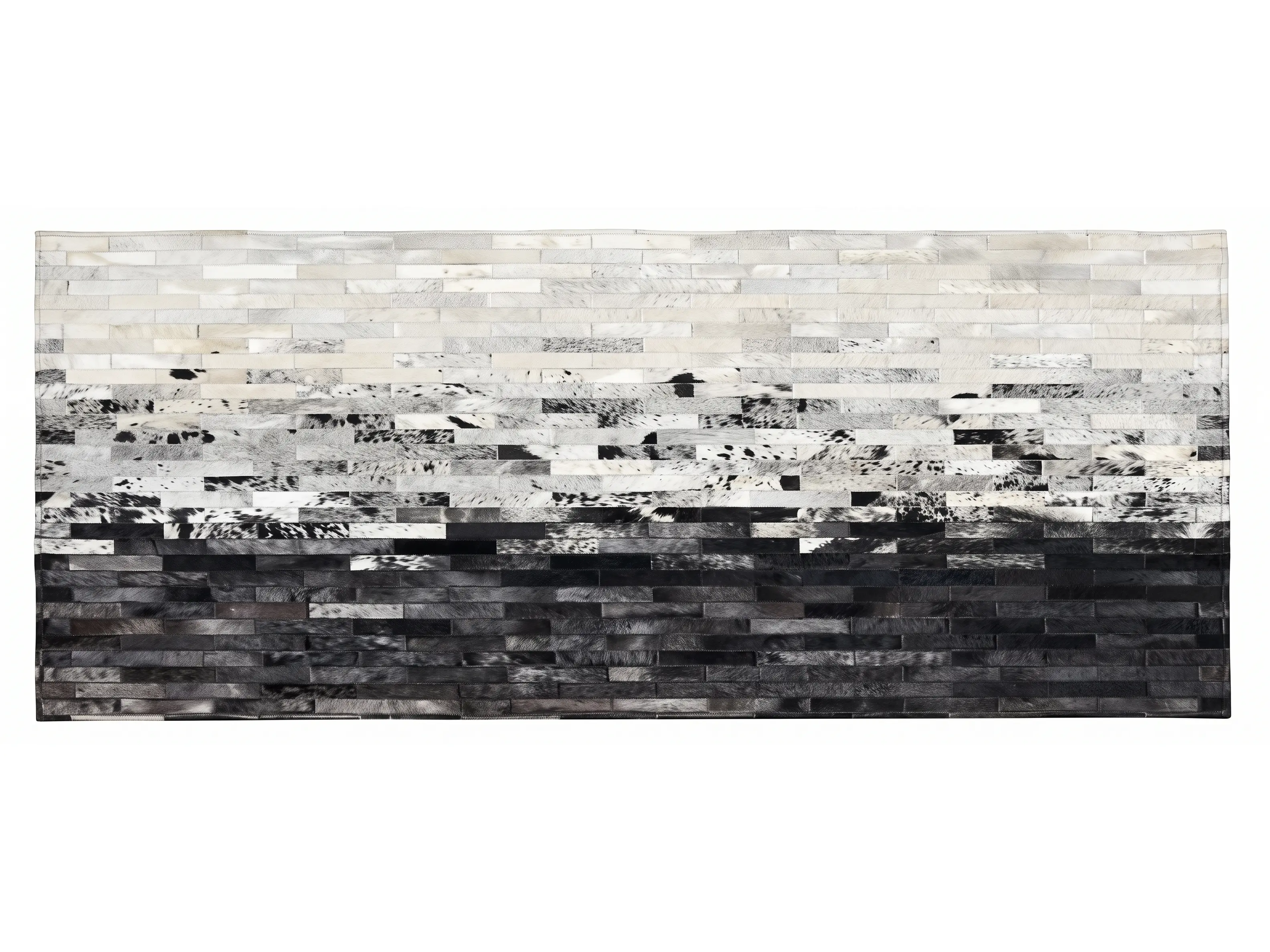 Genuine Cowhide Runner Rugs | Natural Hair-On Leather | Hualo Decor (CPR-RN-002) cowhide patchwork rug
