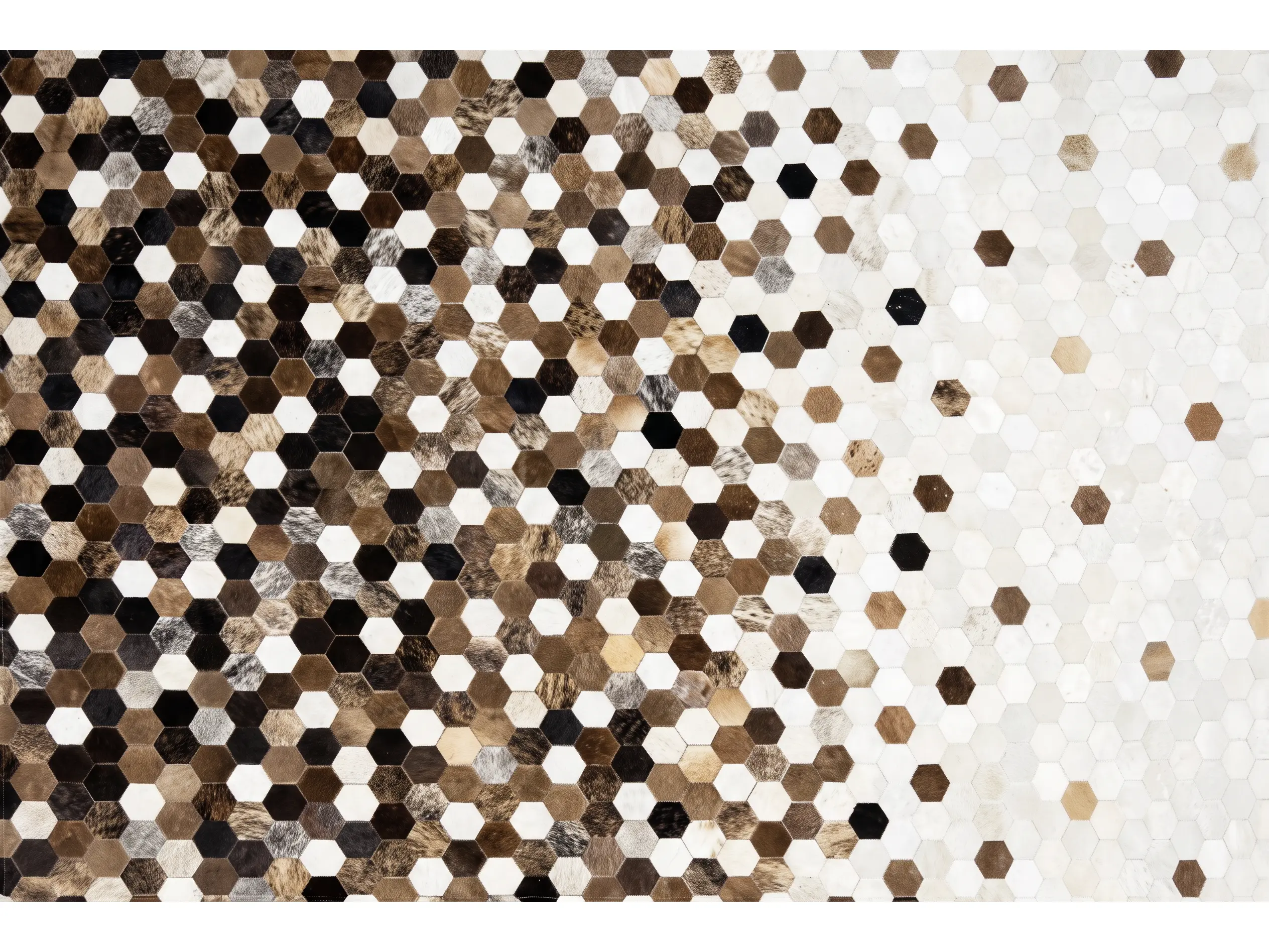 Genuine Patchwork Cowhide Rugs | Natural Hair-On Leather | Hualo Decor (CPR-RC-011) cowhide patchwork rug