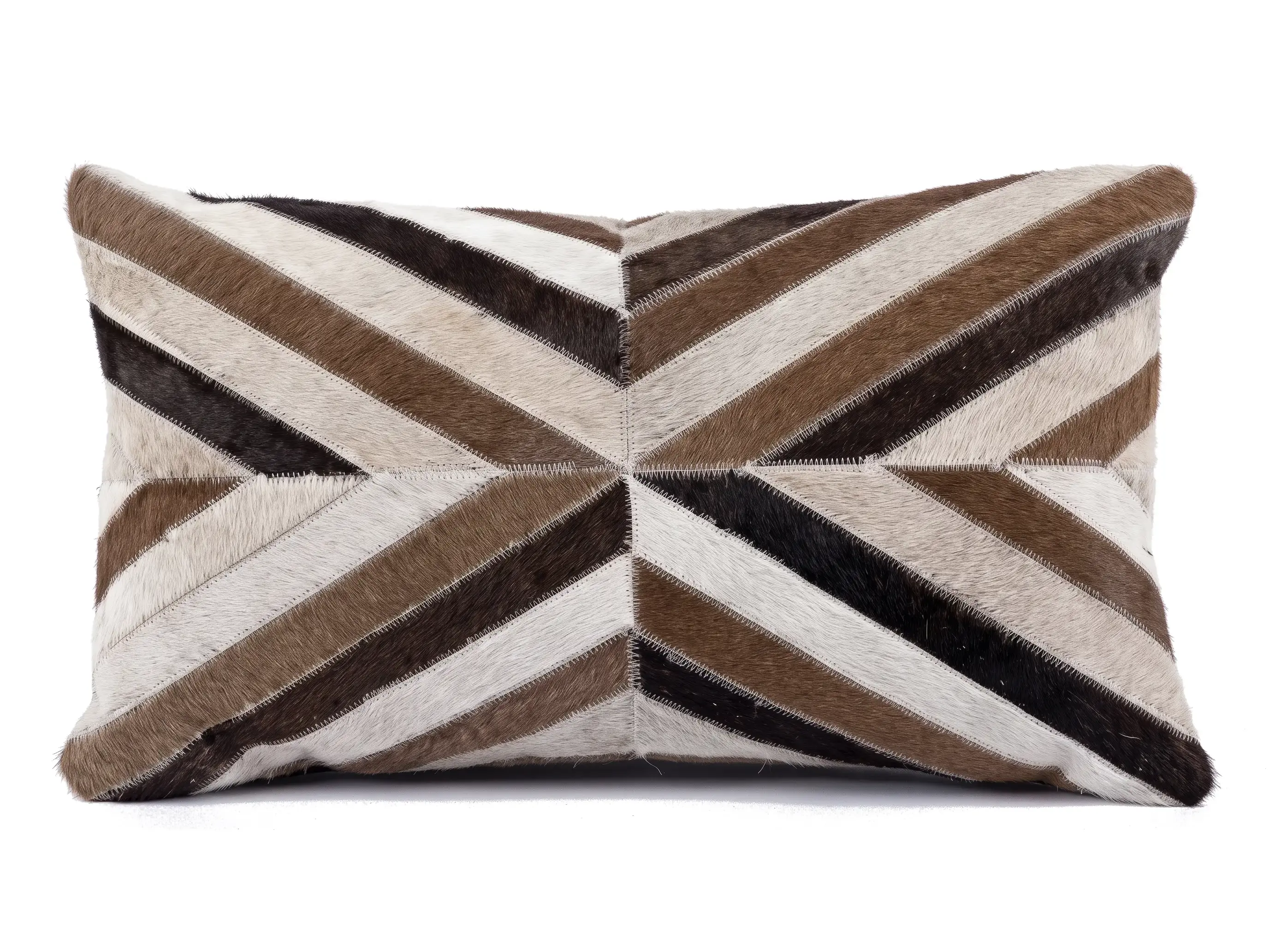 Genuine Cowhide Cushion Covers | Natural Hair-On Leather | Hualo Decor (CPR-CC-002) cowhide patchwork rug