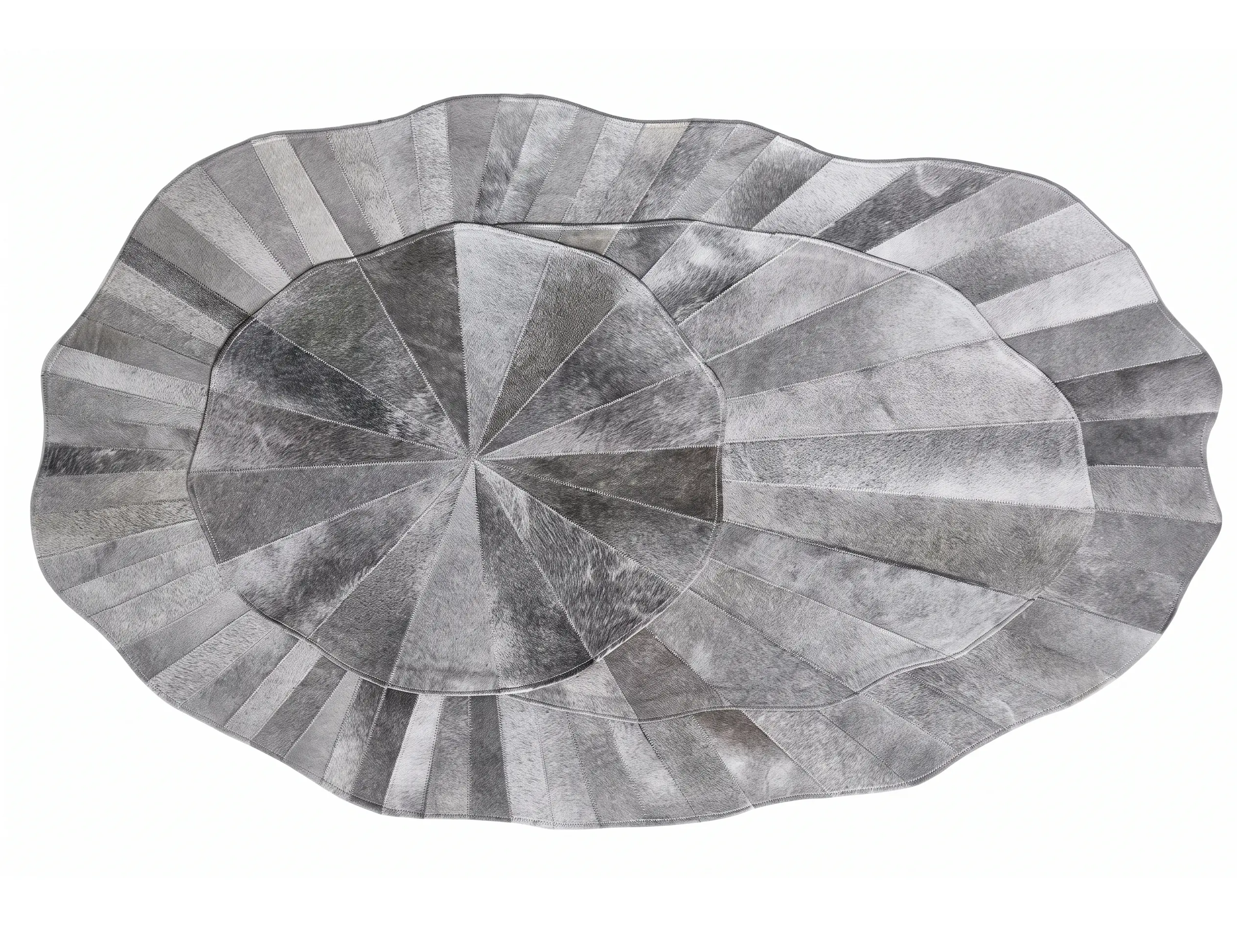 Natural Shape Cowhide Rugs | Genuine Hair-On Leather | Hualo Decor (CPR-IS-002) cowhide patchwork rug