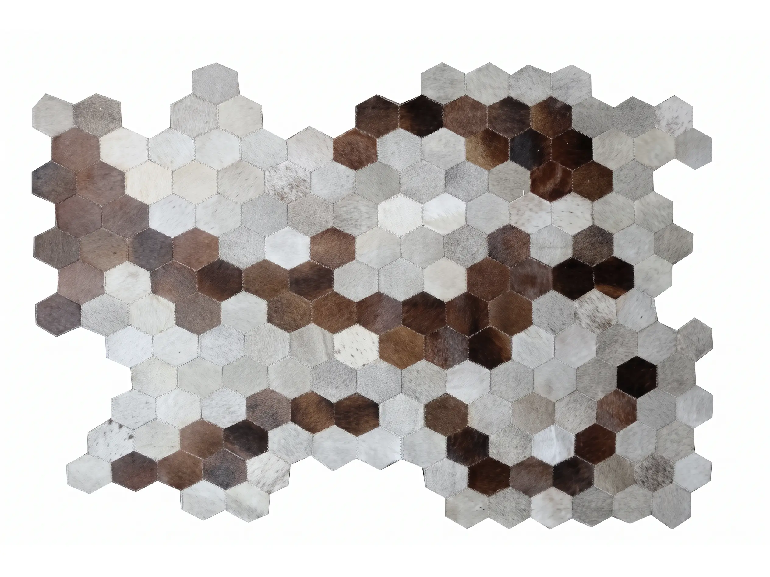 Irregular Shape Cowhide Rugs | Genuine Hair-On Cowhide | Hualo Decor (CPR-IS-001) cowhide patchwork rug